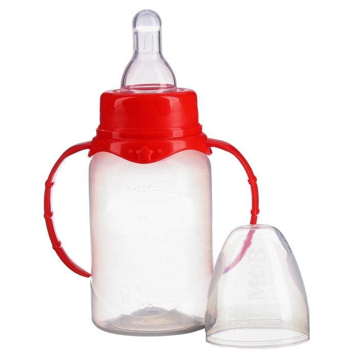 Бутылочка для кормления, классическое горло, 150 мл., от 0 мес., цилиндр, с ручками, цвет МИКС Бутылочка для кормления, классическое горло, 150 мл., от 0 мес., цилиндр, с ручками, цвет МИКС