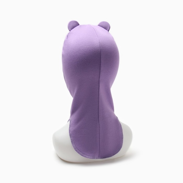 Шапка-шлем для девочки, цвет сиреневый, размер 42-46 Шапка-шлем для девочки, цвет сиреневый, размер 42-46