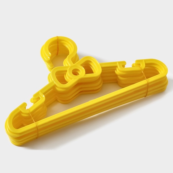 Плечики - вешалки для одежды Доляна, 28,5×0,4×14,5 см, 10 шт, детские, цвет жёлтый Плечики - вешалки для одежды Доляна, 28,5×0,4×14,5 см, 10 шт, детские, цвет жёлтый