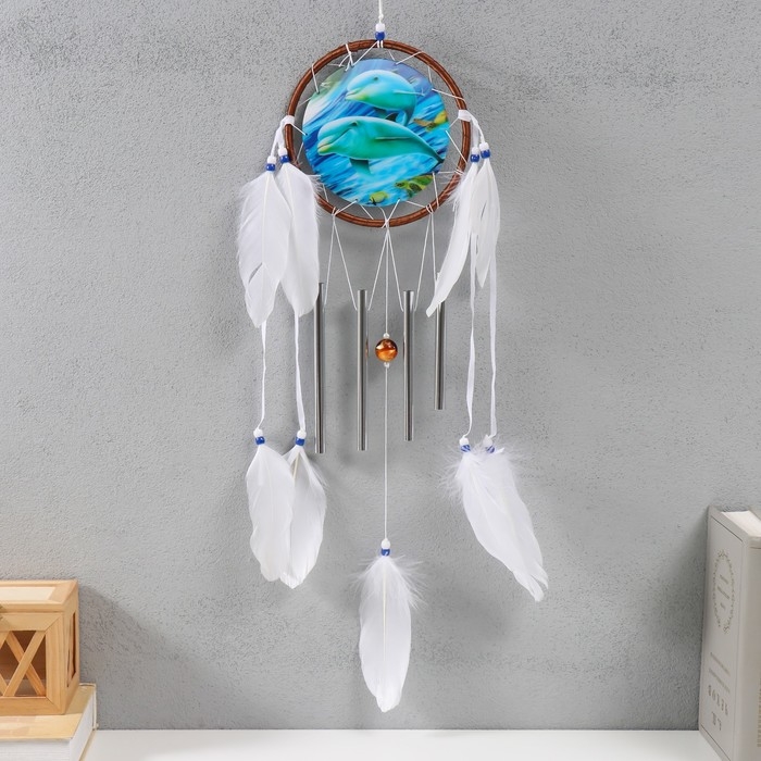 Ловец снов с музыкой ветра Ловец снов с музыкой ветра "Дельфины" 4 трубки 70х15,7х2 см