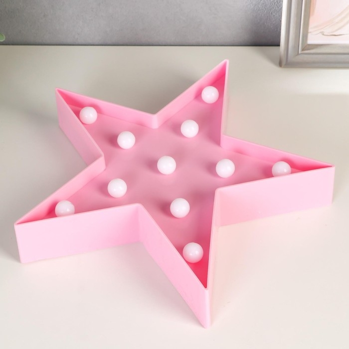 Ночник пластик от батареек 2АА Ночник пластик от батареек 2АА "Звезда" МИКС 24х23х5 см RISALUX