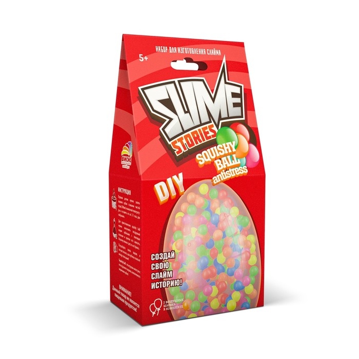 Набор для опытов и экспериментов «Slime Stories. Squishy ball» серия «Юный химик» Набор для опытов и экспериментов «Slime Stories. Squishy ball» серия «Юный химик»