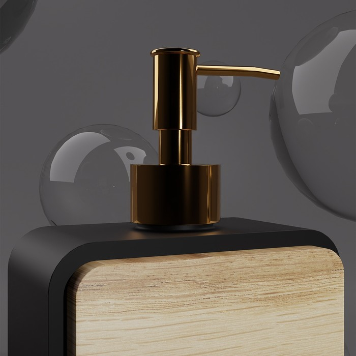 Набор аксессуаров для ванной комнаты «Агат», 4 предмета (дозатор, мыльница, 2 стакана), цвет чёрный Набор аксессуаров для ванной комнаты «Агат», 4 предмета (дозатор, мыльница, 2 стакана), цвет чёрный