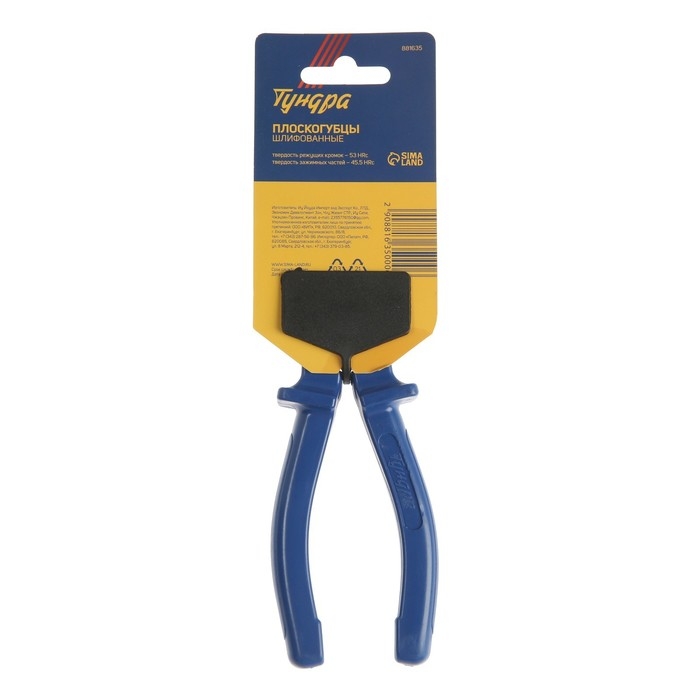 Плоскогубцы комбинированные ТУНДРА, CrV, шлифованные, пластиковые рукоятки, 160 мм Плоскогубцы комбинированные ТУНДРА, CrV, шлифованные, пластиковые рукоятки, 160 мм