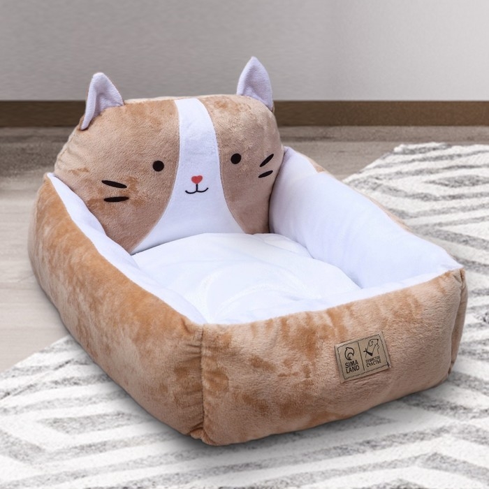 Лежанка с бортиком «Рыжик» 45х38х22 см Лежанка с бортиком «Рыжик» 45х38х22 см