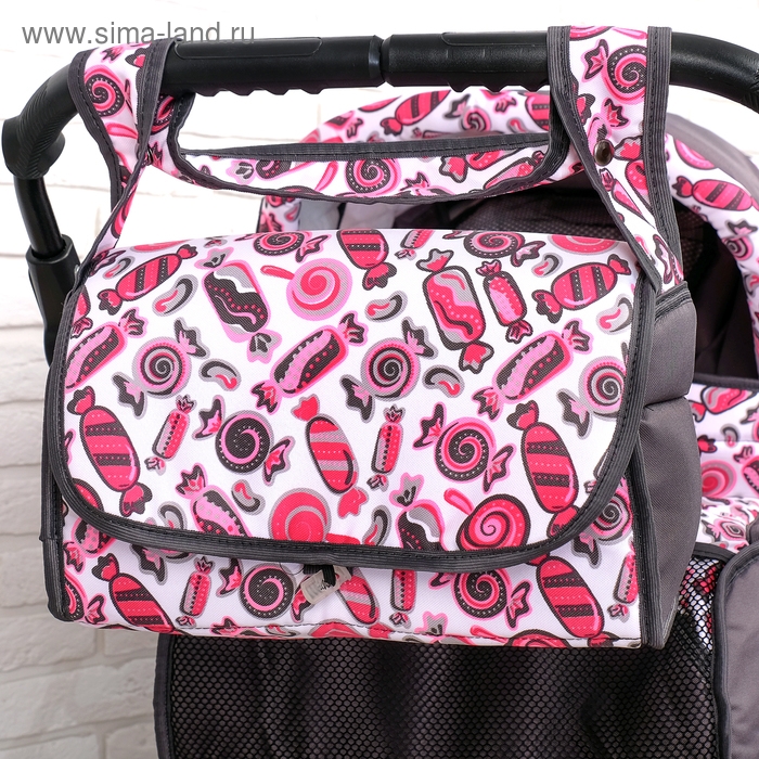 Коляска-трансформер «Гном», пластиковые колёса, оттенки розового, рисунок МИКС Коляска-трансформер «Гном», пластиковые колёса, оттенки розового, рисунок МИКС