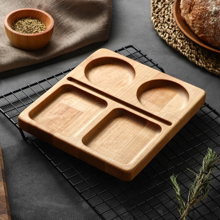 Блюдо для подачи Adelica, 20×18×1,8 см, пропитано маслом, берёза Блюдо для подачи Adelica, 20×18×1,8 см, пропитано маслом, берёза