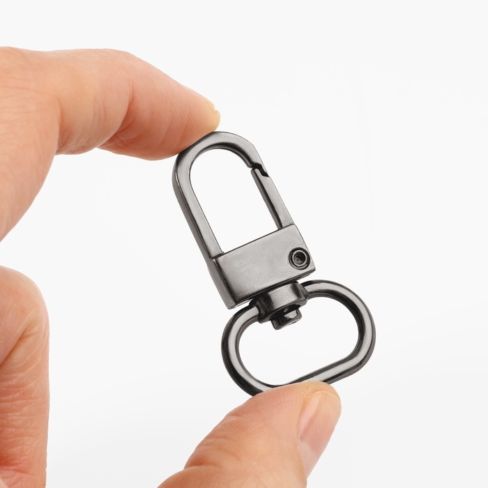 Карабин металлический, 41 × 25 мм / 20 × 2,5 мм, 5 шт, цвет чёрный никель Карабин металлический, 41 × 25 мм / 20 × 2,5 мм, 5 шт, цвет чёрный никель