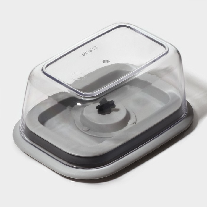 Ланч - бокс с вакуумным клапаном Доляна, 360 мл, 13,8&times;10&times;6,2 см, цвет прозрачный