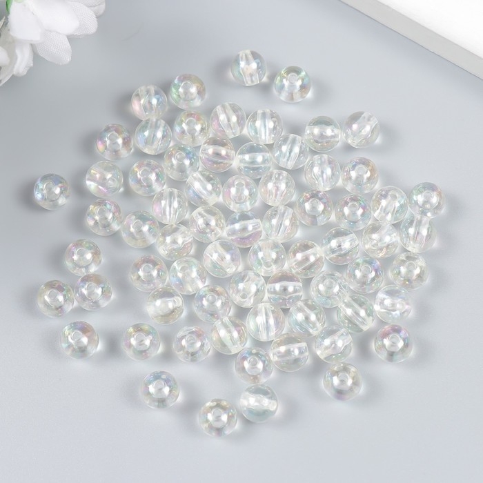 Бусины для творчества пластик Бусины для творчества пластик "Мыльный пузырь прозрачный" набор 20 гр 0,8х0,8х0,8 см