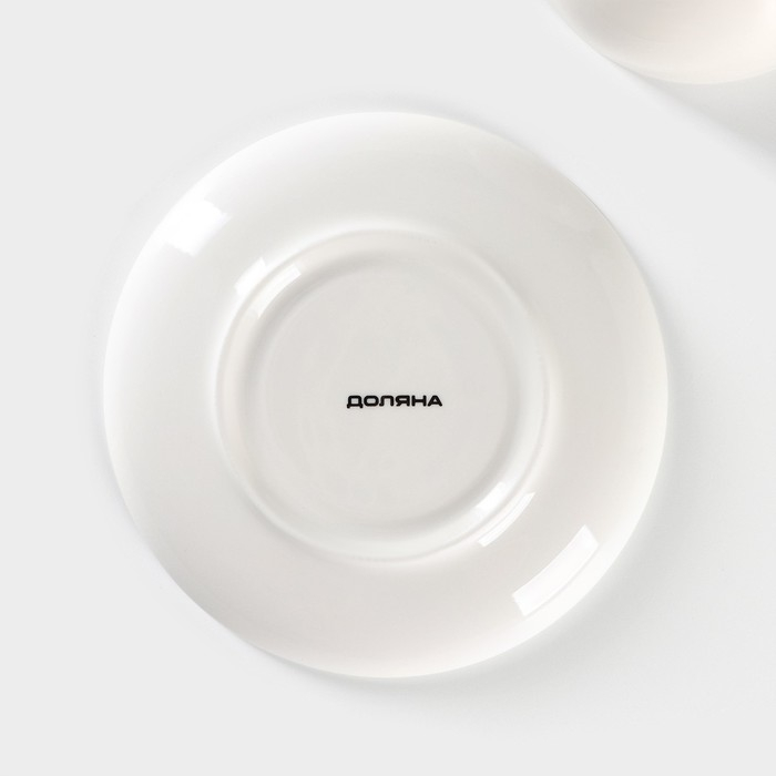 Чайная пара фарфоровая Доляна «Пташка», 2 предмета: чашка 280 мл, блюдце d=15 см Чайная пара фарфоровая Доляна «Пташка», 2 предмета: чашка 280 мл, блюдце d=15 см