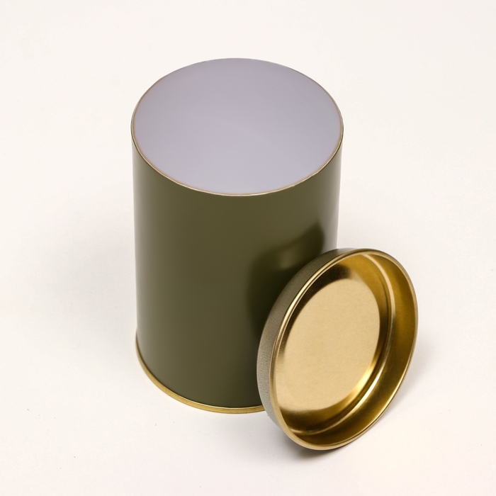 Тубус  73х110 мм (90 мм внутренняя высота), картон, хаки, металлическая крышка Тубус  73х110 мм (90 мм внутренняя высота), картон, хаки, металлическая крышка