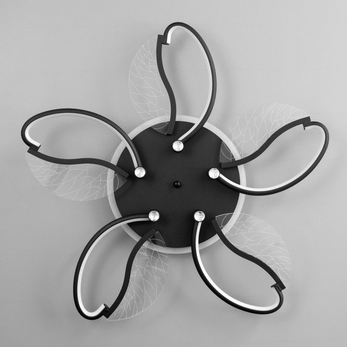 Люстра Люстра "Астрид" 5хLED 110Вт 3000-6000К RGB черный 65х65х8см