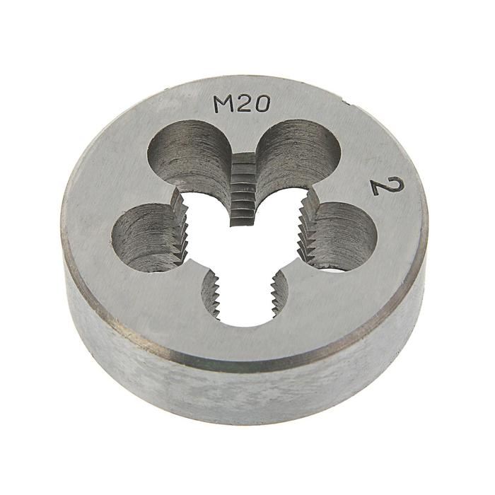 Плашка метрическая ТУНДРА, М20 х 2 мм Плашка метрическая ТУНДРА, М20 х 2 мм