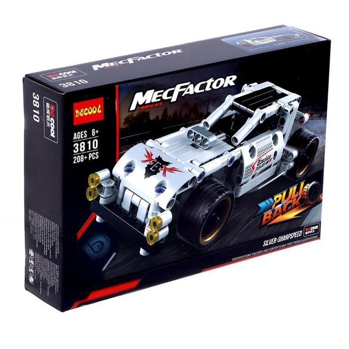 Конструктор с инерционным механизмом «Багги», 208 деталей Конструктор с инерционным механизмом «Багги», 208 деталей