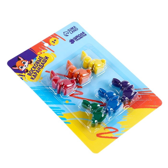 Восковые карандаши «Зайки», набор 6 цветов Восковые карандаши «Зайки», набор 6 цветов