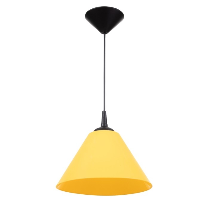 Подвес Подвес "Конус" 1х15Вт Е27 МОДЕЛЬ: BR 00269 черный/желтый 25х25х15см