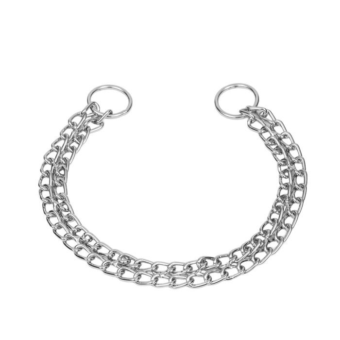 Ошейник - удавка металлический двухрядный, 35 см, толщина проволоки 2 мм Ошейник - удавка металлический двухрядный, 35 см, толщина проволоки 2 мм