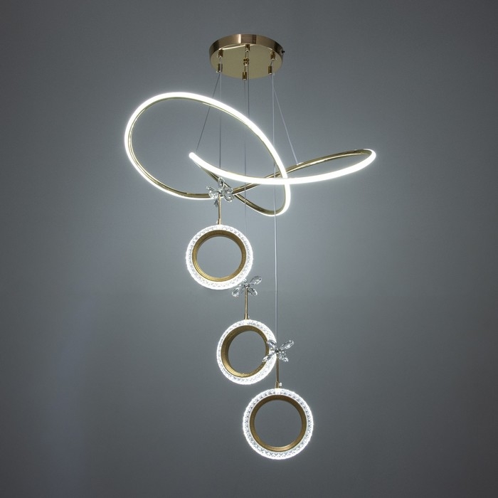 Светильник с ПДУ Светильник с ПДУ "Лаурен" LED 130Вт 3000-6000К золото 53х53х100 см