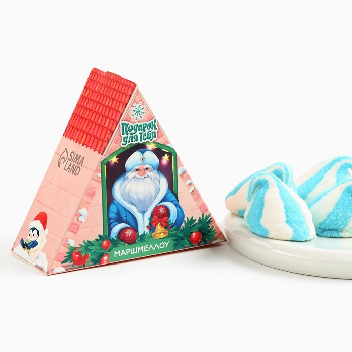 Новый год! Маршмеллоу в виде колпочка «Дед мороз», со вкусом малины, 38 г Новый год! Маршмеллоу в виде колпочка «Дед мороз», со вкусом малины, 38 г