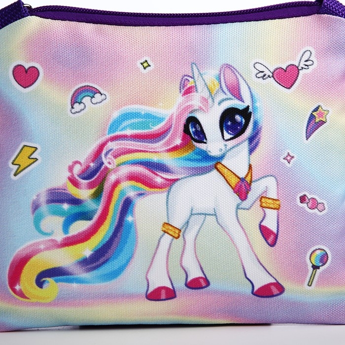 Сумка детская для девочки Сумка детская для девочки "Аниме" на молнии, цвет фиолетовый