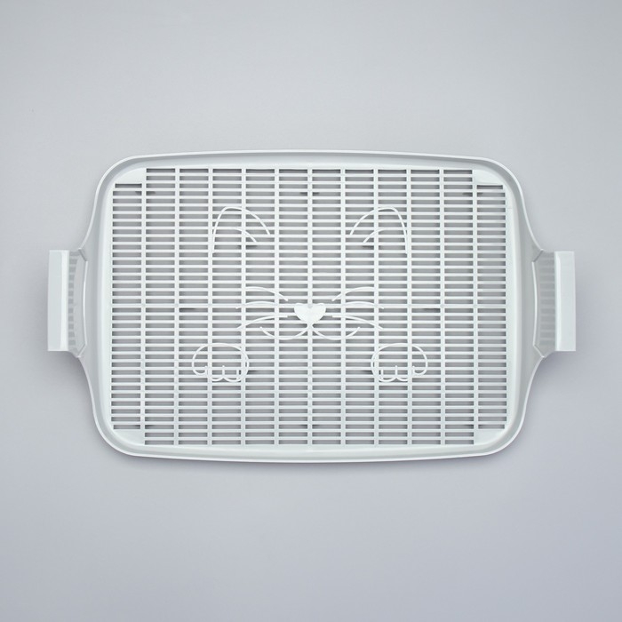 Туалет с сеткой,  45х34х15 см,  серый/бирюзовый Туалет с сеткой,  45х34х15 см,  серый/бирюзовый