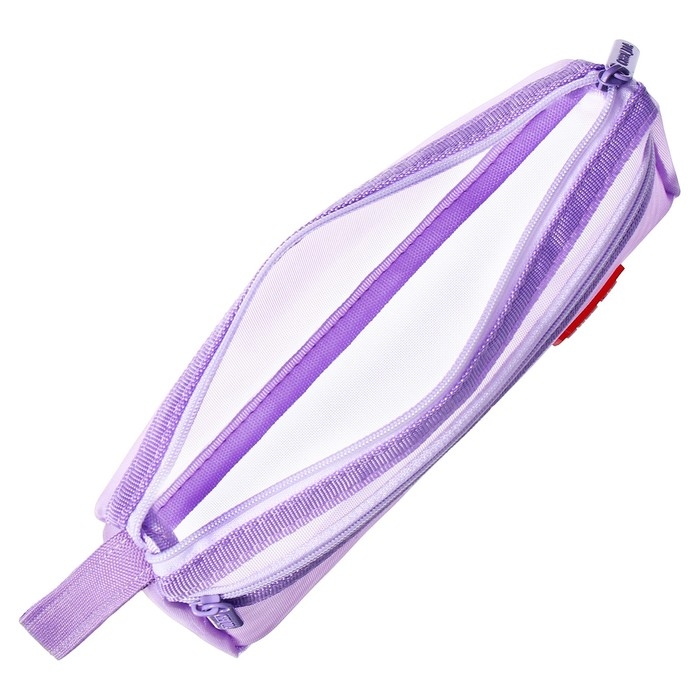 Пенал школьный на молнии Calligrata Пенал школьный на молнии Calligrata "Сетка", 2 отделения, сиреневый