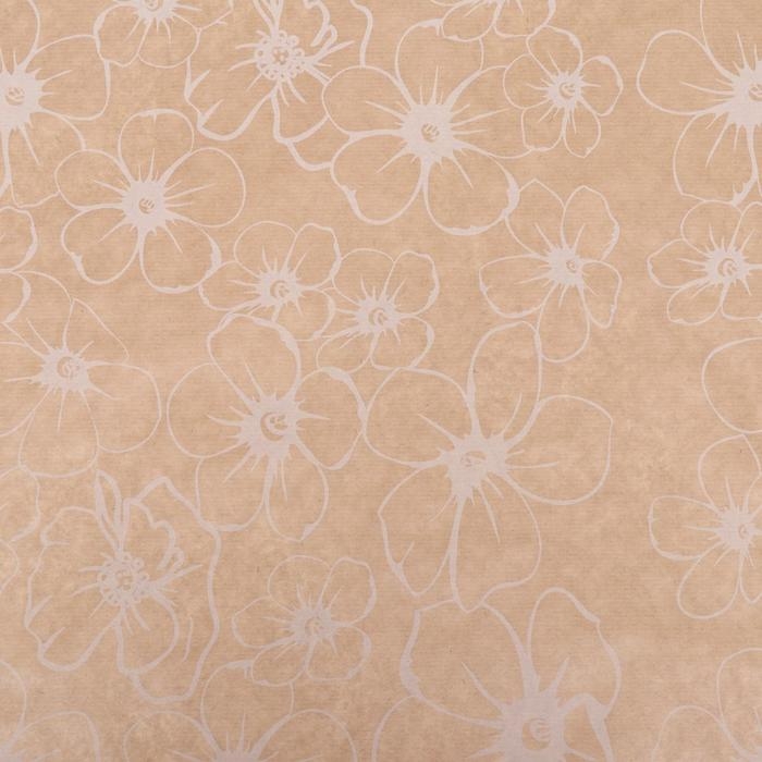 Бумага упаковочная крафт Бумага упаковочная крафт "Анемоны", 0,72 х 10 м, 40 гр/м2