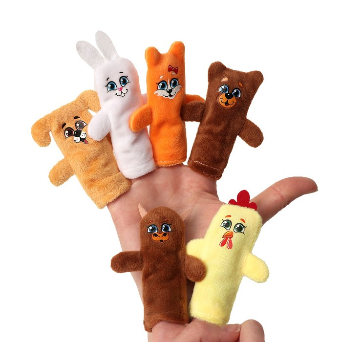 Пальчиковый театр «Заяц и лисичка», набор: 6 персонажей, сценарий Пальчиковый театр «Заяц и лисичка», набор: 6 персонажей, сценарий