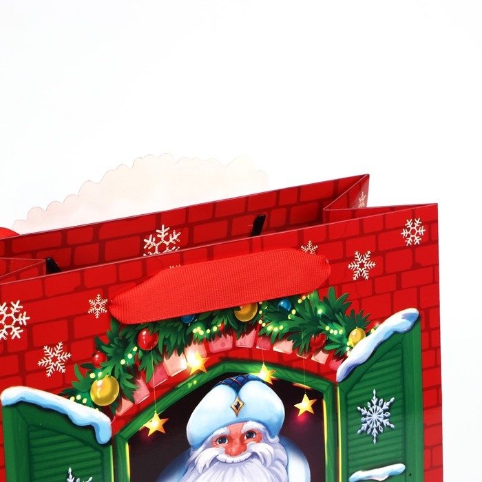 Пакет подарочный новогодний «Дедушка Мороз», 22 х 22 х 10 см , Новый год Пакет подарочный новогодний «Дедушка Мороз», 22 х 22 х 10 см , Новый год