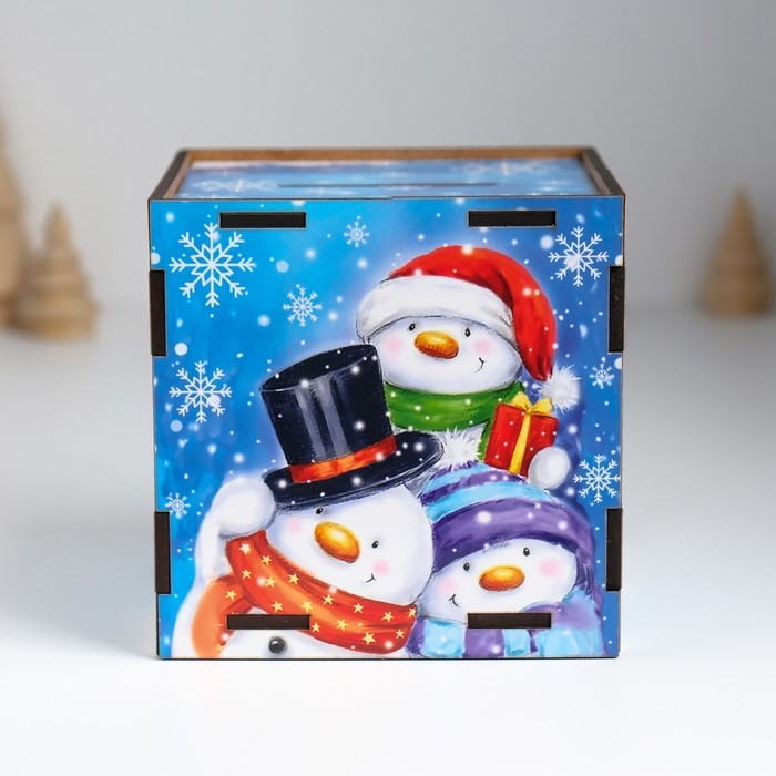 Копилка куб  Копилка куб "Пусть исполнятся мечты" 10х10х10 см