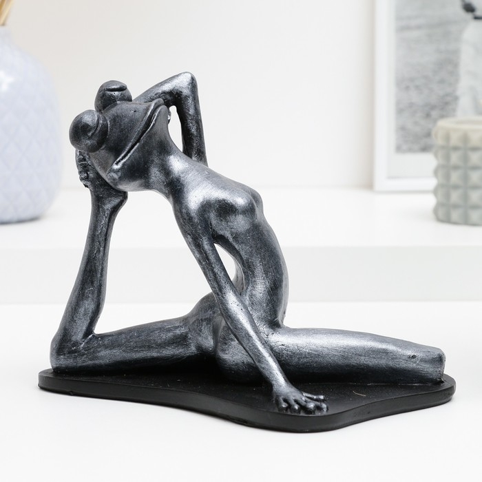 Фигура Фигура "Лягушка йог на шпагате" 16х21х11см, серебро