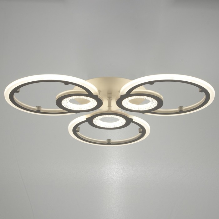 Люстра с ПДУ 1134/3WT LED 102Вт 3000К-6000К диммер белый 56х56х7 см BayerLux