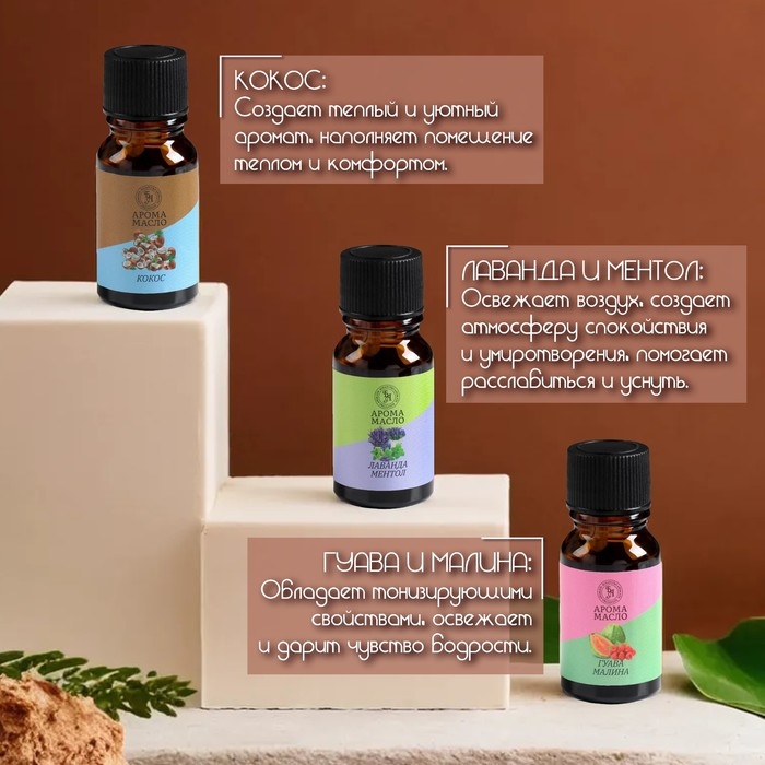Аромамасло, набор (6 в 1), по 10 мл "Богатство Аромата" №1