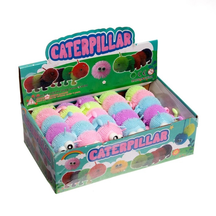 Ёжка «Гусеница» световой, цвета МИКС