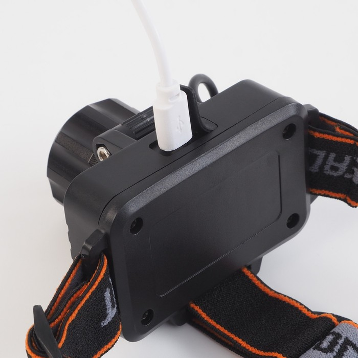 Фонарь налобный аккумуляторный, серия:  Фонарь налобный аккумуляторный, серия: "Мастер К", 3 режима, 6 х 8.5 см, от USB