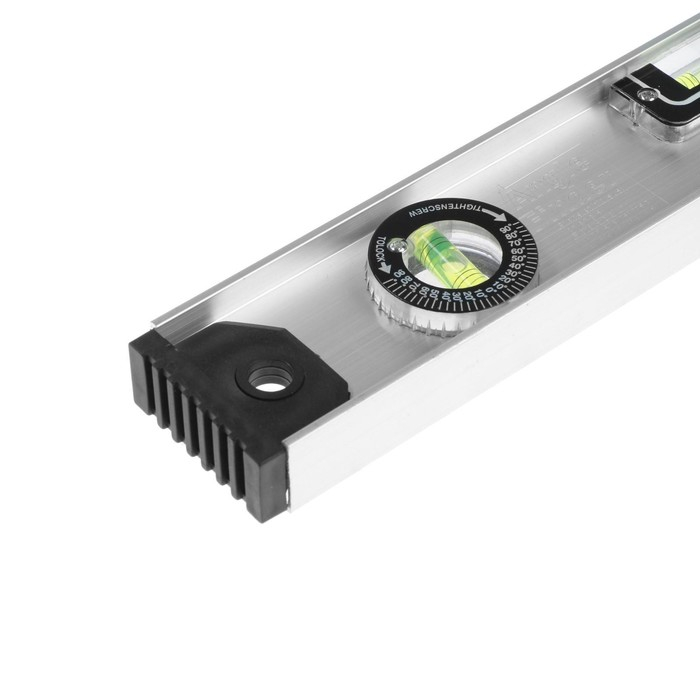 Уровень алюминиевый ТУНДРА  Уровень алюминиевый ТУНДРА "Рельс", 3 глазка (1 поворотный), 400 мм