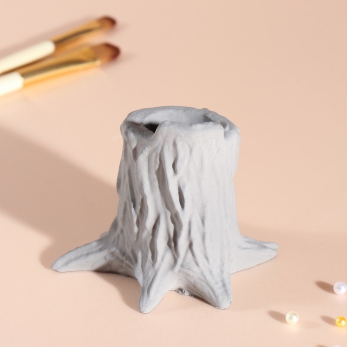 Предмет интерьера "Пенек" высота 6 см серый