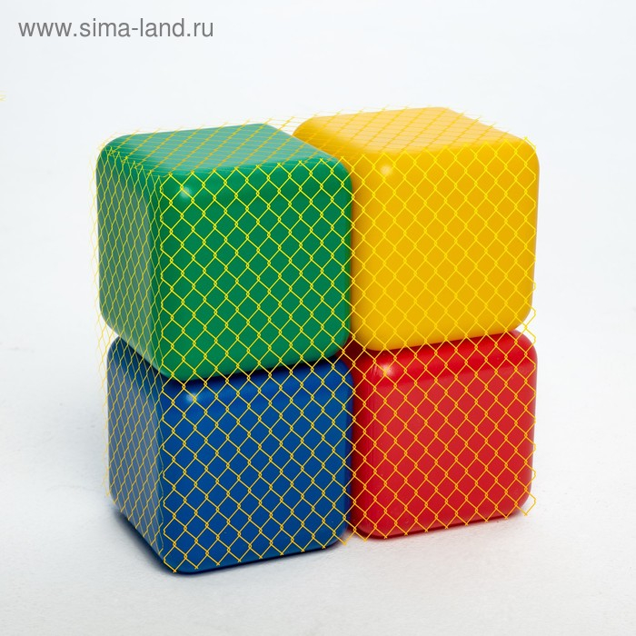 Набор цветных кубиков, 4 штуки, 12 х 12 см Набор цветных кубиков, 4 штуки, 12 х 12 см