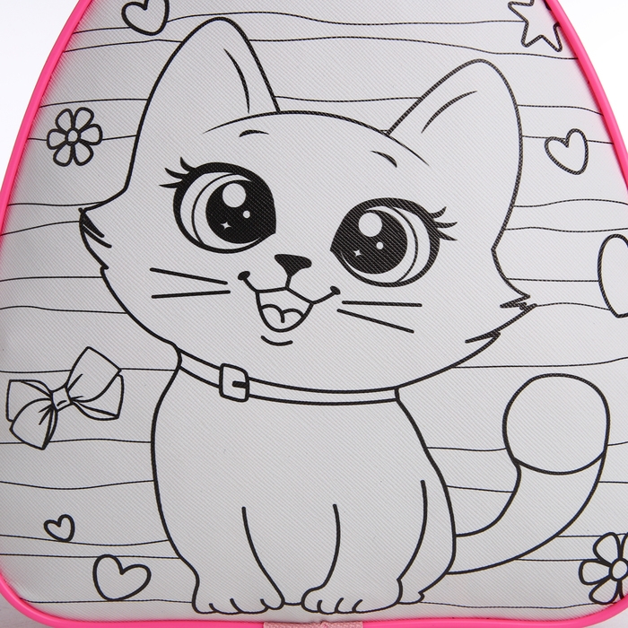 Рюкзак детский  Рюкзак детский "Сладкий котёнок", 23*20,5 см, отдел на молнии