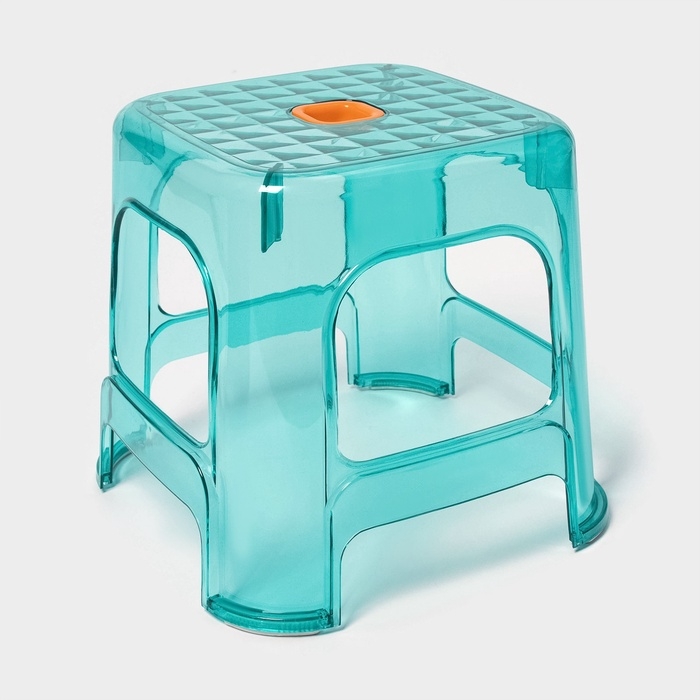 Табурет-подставка «Кристалл», пластик, 25,5×23,4 см, голубой Табурет-подставка «Кристалл», пластик, 25,5×23,4 см, голубой