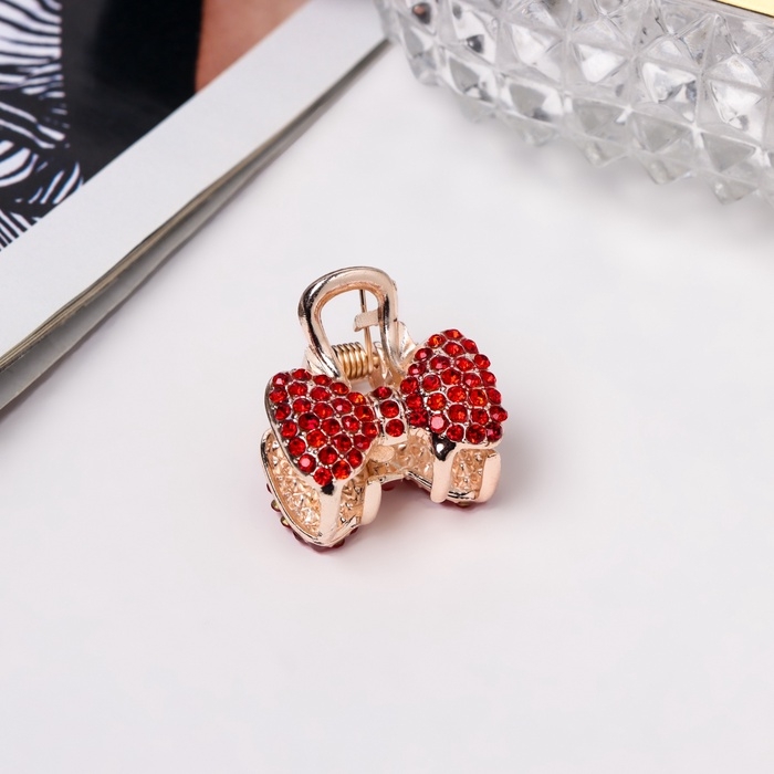 Краб для волос Краб для волос "Одри" бант колор, 2,5 см, золото