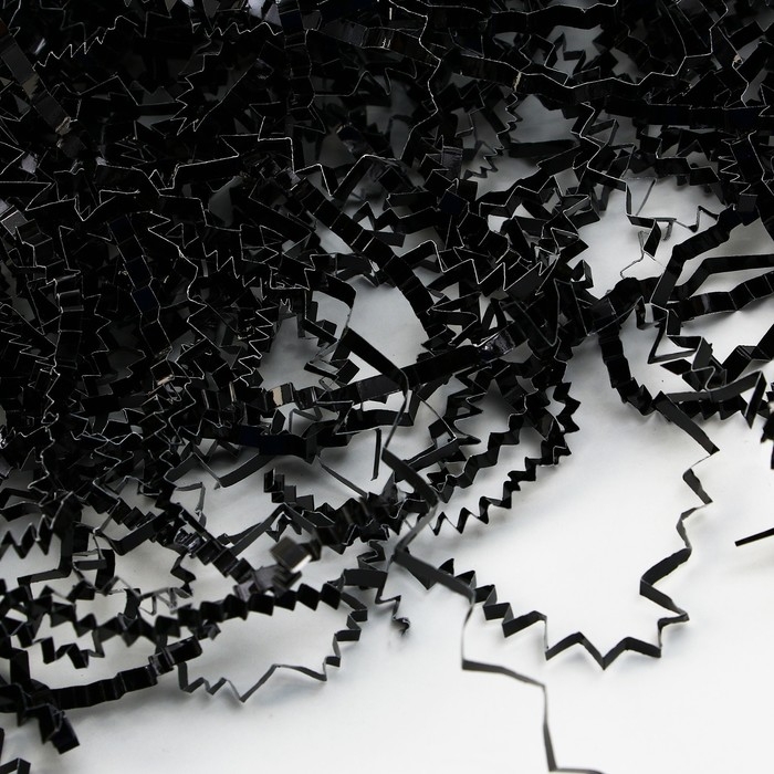 Наполнитель для шаров и подарков, упаковка, «Чёрный» , 15 х 26 см Наполнитель для шаров и подарков, упаковка, «Чёрный» , 15 х 26 см