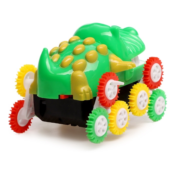 Машинка-перевёртыш «Крокодил», работает от батареек, цвет зеленый