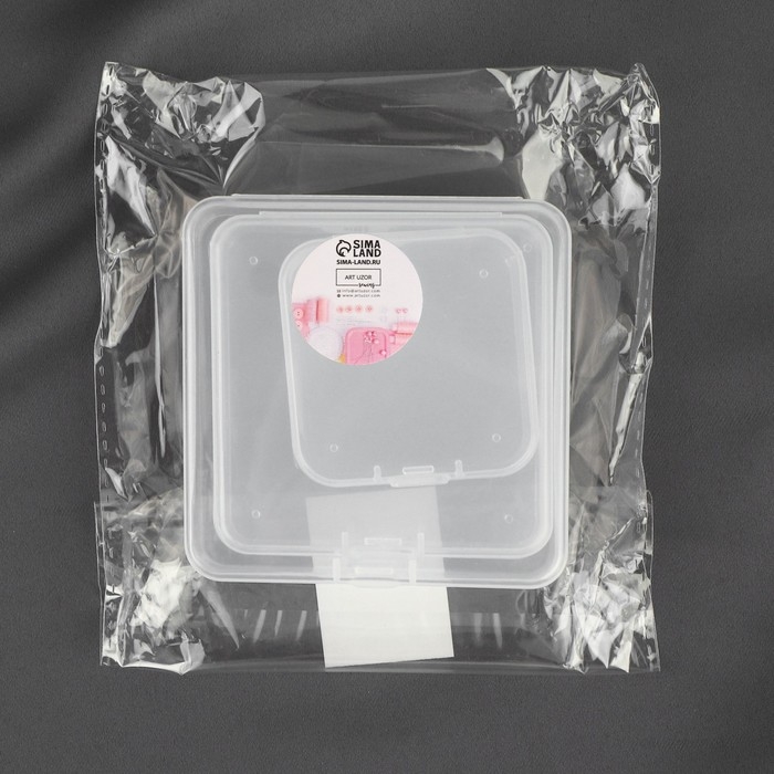 Набор контейнеров для рукоделия, 3 шт, 8,1 × 2,6 / 7,2 × 2,5 / 5,2 × 2 см, цвет прозрачный Набор контейнеров для рукоделия, 3 шт, 8,1 × 2,6 / 7,2 × 2,5 / 5,2 × 2 см, цвет прозрачный