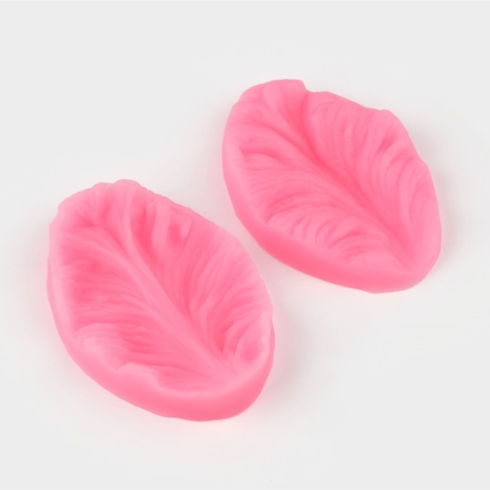 Молд «Лист тропических растений», силикон, 2 шт, 6,5×4×2,3 см, цвет МИКС Молд «Лист тропических растений», силикон, 2 шт, 6,5×4×2,3 см, цвет МИКС