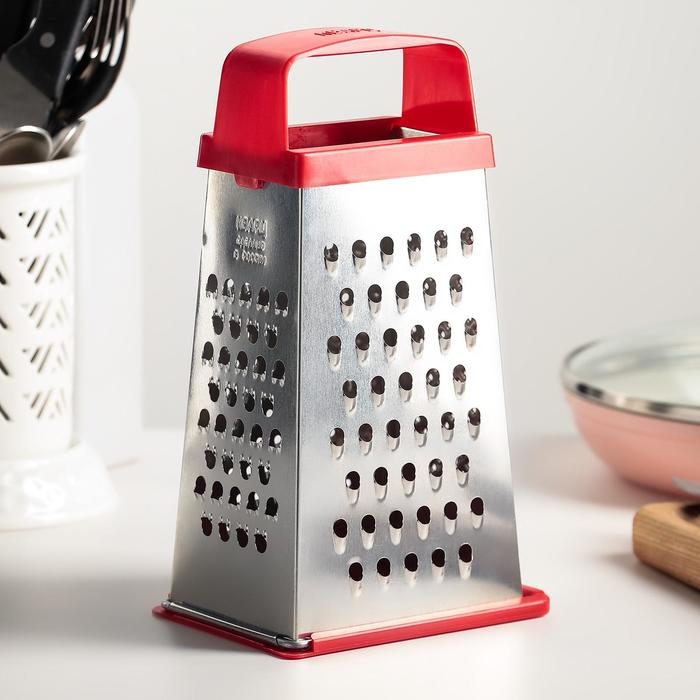 Тёрка «Универсал», 4 грани, с крышкой-дозатором и пластиковой ручкой, 11×8,5×22 см, цвет МИКС Тёрка «Универсал», 4 грани, с крышкой-дозатором и пластиковой ручкой, 11×8,5×22 см, цвет МИКС