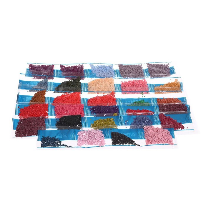 Алмазная мозаика с частичным заполнением на подрамнике «Дома с тюльпанами», 50 x 60 см Алмазная мозаика с частичным заполнением на подрамнике «Дома с тюльпанами», 50 x 60 см