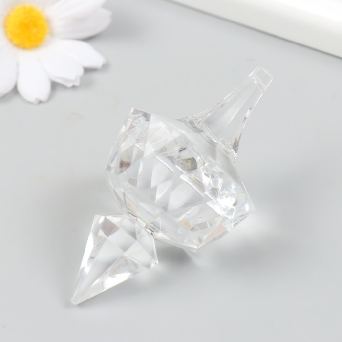 Декор для творчества пластик Декор для творчества пластик "Фигурная сосулька, кристалл" прозрачный 4,3х4,3х8,3 см