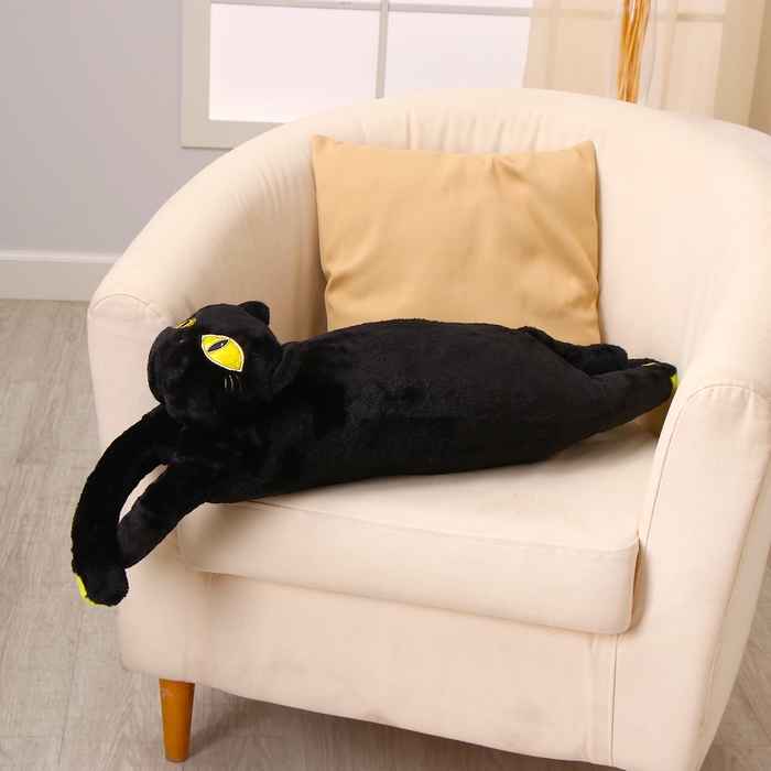 Мягкая игрушка «Кот», 90 см, цвет черный Мягкая игрушка «Кот», 90 см, цвет черный